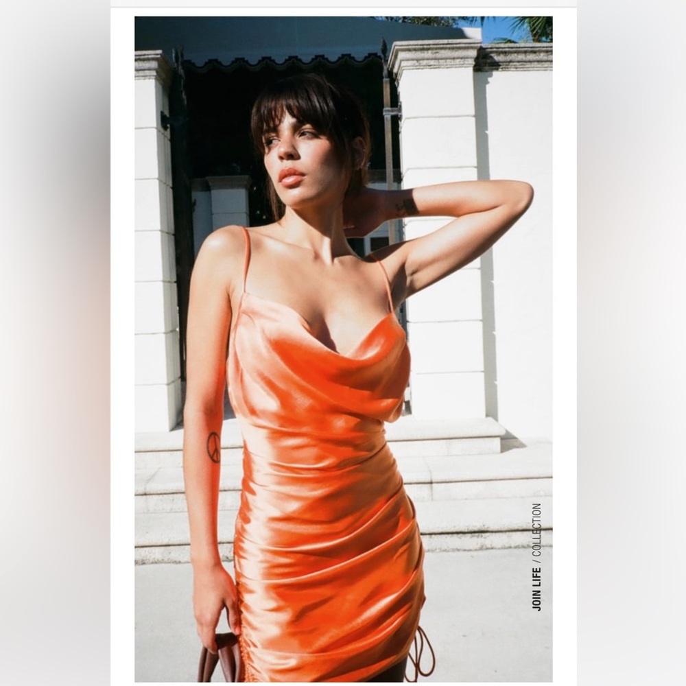Zara draped satin effect beautiful mini dress